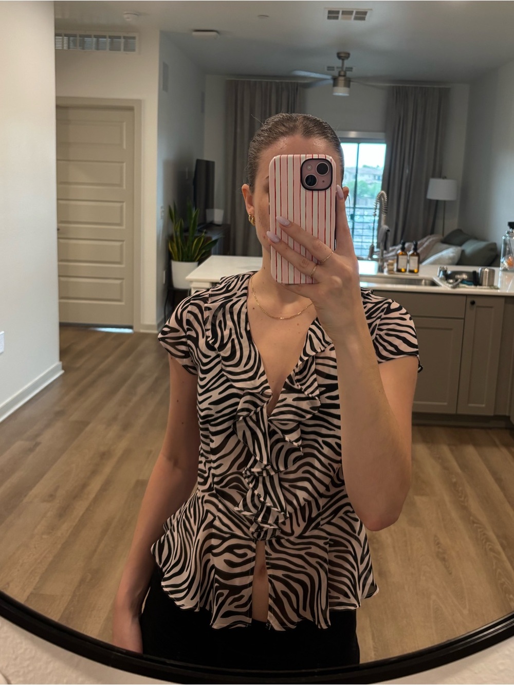 Victorias Secret Zebra Print Blouse